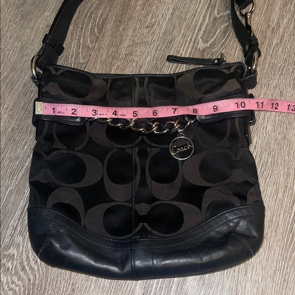 Coach Black Crossbody with Chain/Leather Detail Y2K purse handbag